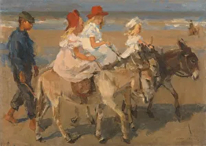 Sunhat Prints: Donkey Rides on the Beach, c.1890-c.1901. Creator: Isaac Lazerus Israels