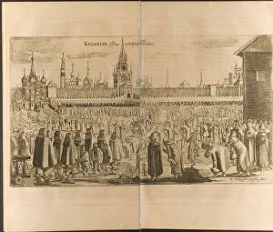 The donkey walk in the Moscow Kremlin (Illustration from Travels to the Great Duke of Muscovy and t Artist: Rothgiesser)