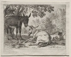 Donkeys. Creator: Herman van Swanevelt (Dutch, c. 1600-1655)
