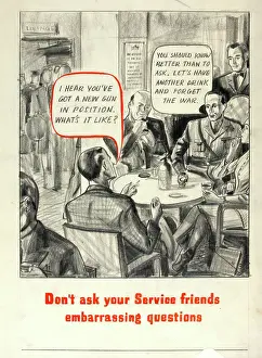 Don't ask your service friends embarrassing questions, World War II poster, between 1939 and 1946