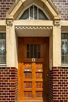 Thuringia Gallery: Door, Art nouveau residence, Cranachstrasse 6, Weimar, Germany, 2018. Artist: Alan John Ainsworth