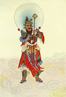 Quing Dynasty Collection: The Door-God - Military, 1922. Creator: Unknown