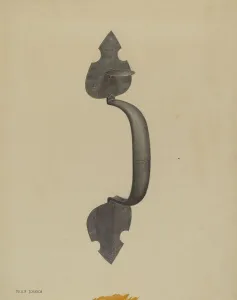 Johnson Philip Prints: Door Handle with Thumb Press, c. 1937. Creator: Philip Johnson