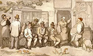 Chicken Prints: At the Door of their Inn, (c1900). Creator: Unknown