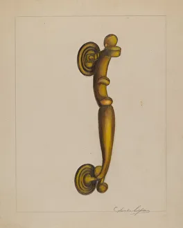 Door Knocker Prints: Door Knocker, c. 1936. Creator: Columbus Simpson
