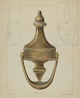 Alfred Walbeck Prints: Door Knocker, c. 1937. Creator: Alfred Walbeck