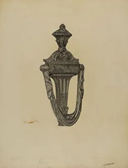 Door Knocker Prints: Door Knocker, c. 1938. Creator: Jack Staloff