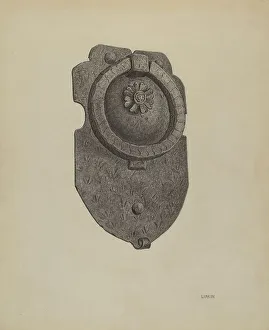 Jacob Lipkin Prints: Door Knocker, c. 1940. Creator: Jacob Lipkin