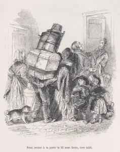 Images Dated 17th August 2021: We will be at your door at noon without fail. from the Little Miseries of Human Life