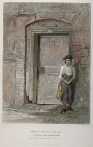 John Wykeham Prints: Door of an old mansion in Gravel Lane, City of London, 1851. Artist: John Wykeham Archer