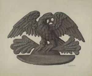 Austin L Prints: Door Stop: Eagle, c. 1939. Creator: Austin L. Davison