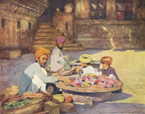 Flora Annie Steel Prints: At the Door of the Temple, 1905. Artist: Mortimer Luddington Menpes