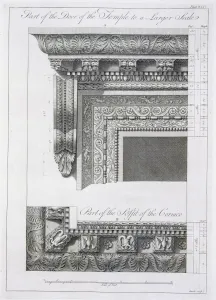 Puttees Prints: Part of the door of the temple, pub. 1764. Creator: Robert Adam (1728-92)