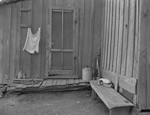 Mosquito Screen Prints: Back door of Texas tenant farmer's house, 1937. Creator: Dorothea Lange