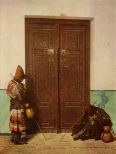 Tamburlane Prints: The Door to the Timur Gur-Emir Mausoleum, 1873, (1965). Creator: Vasily Vereshchagin