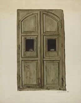 Double Door Gallery: Doors to Confessional, 1937. Creator: Ethel Dougan