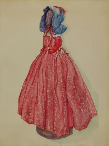 Rosa Burger Prints: Doorstop Doll, c. 1936. Creator: Rosa Burger