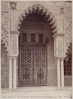 Juan Laurent Prints: Doorway of the Alcazar, Seville, c1885. Creator: Juan Laurent