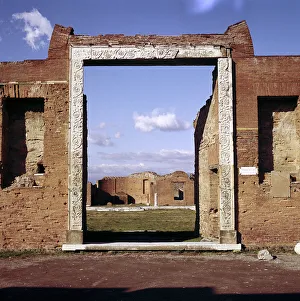 Doorway of the Building of Eumachia in the Forum, Pompeii, Italy