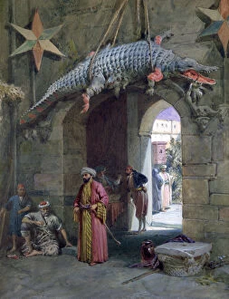 Images Dated 9th February 2007: A Doorway in Cairo, 1884. Artist: William Simpson