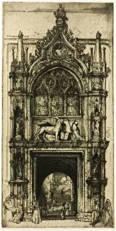 Doges Palace Gallery: Doorway of the Doges, Venice, 1909. Creator: Donald Shaw MacLaughlan