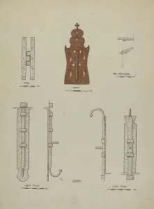 Fastening Prints: Doorway and Doors, c. 1939. Creator: Paul Park