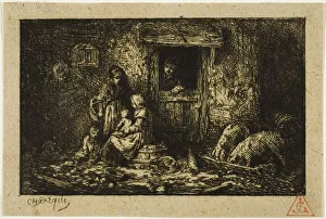 Doorway of a Farmhouse, n. d. Creator: Charles Emile Jacque
