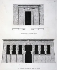 A Doorway and Gantry at the Temple of Tentyris, 19th century. Artist: Vivant Denon