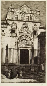 1913 Prints: The Doorway Of Santa Cruz, Toledo, 1913. Creator: William Strang