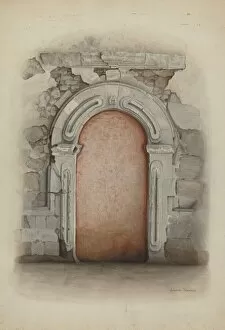 Donahoo Juanita Gallery: Doorway, Stone, 1939. Creator: Juanita Donahoo
