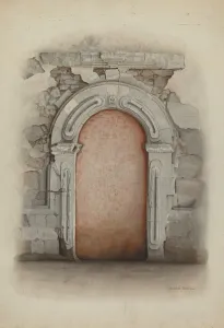 Donahoo Juanita Gallery: Doorway, Stone, 1939. Creator: Juanita Donahoo