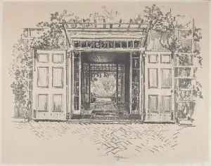 View Into Prints: Doorway, Wyck, 1912. Creator: Joseph Pennell