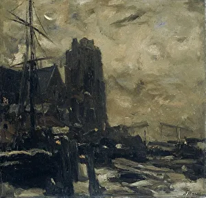 Maris Jacob Henricus Prints: Dordrecht, evening, c.1870-c.1899. Creator: Jacob Henricus Maris