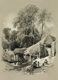 Jd Harding Prints: At Dorking, from Picturesque Selections, c. 1859-60. Creator: James Duffield Harding
