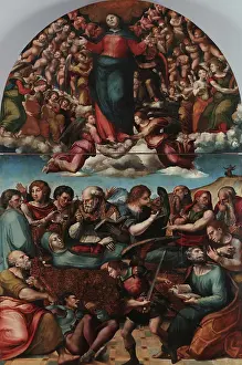 Assunta Prints: The Dormition and Assumption of the Virgin, c1530. Creator: Machuca, Pedro (c. 1490-1550)