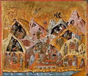The Dormition of Saint Sabbas the Sanctified, End of 16th cen Artist: Byzantine icon