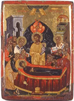 Dormition Of The Theotokos Gallery: The Dormition of the Virgin. Artist: Byzantine icon