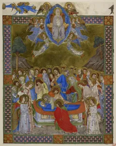 Floating Prints: Dormition of the Virgin, c1400-1425. Creator: Unknown