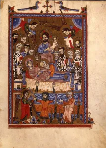 Hope Prints: The Dormition of the Virgin (Manuscript illumination from the Matenadaran Gospel)