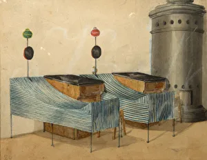 Cadet Corps Collection: Dormitory in the Cadet Corps. Artist: Anonymous