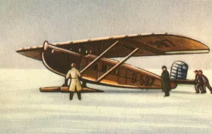 Euge Prints: Dornier Merkur plane with snow skids, 1920s, (1932). Creator: Unknown