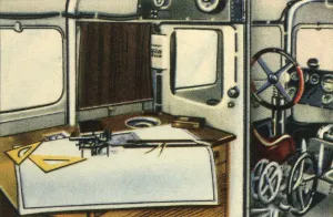 Euge Prints: Dornier Do X flying boat navigation room, 1920s, (1932). Creator: Unknown