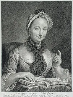 Dorothée Louise Viedebandt Schmidt, the Artist's Wife, 1761. Creator: Georg Friedrich Schmidt