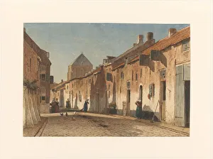 Cobblestone Prints: Dorpsstraat, 1832-1880. Creator: Jan Weissenbruch