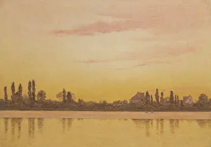 Waterscape Prints: Dosseringen seen from the Sea, 1837. Creator: Christen Kobke