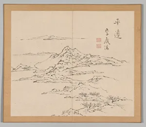Double Album of Landscape Studies after Ikeno Taiga, Volume 2 (leaf 8), 18th century