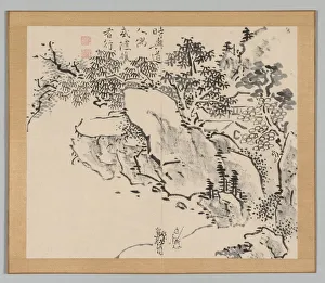 Double Album of Landscape Studies after Ikeno Taiga, Volume 2 (leaf 34), 18th century