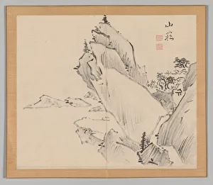 Double Album of Landscape Studies after Ikeno Taiga, Volume 1 (leaf 30), 18th century