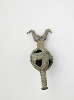8th Century Bc Gallery: Double Birds on Openwork Sphere with Post, Geometric Period (800-600 BCE)