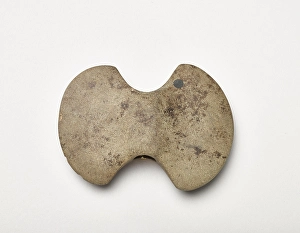 Slate Prints: Double-bitten bannerstone, 3000-1000 BCE. Creator: Unknown